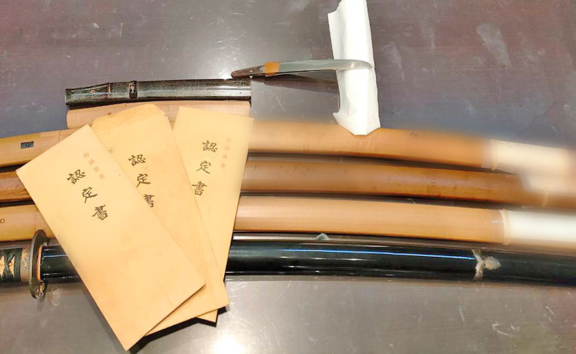 2025年2月2日掲載 富山県男性から、刀3振 脇差1振 短刀1振 拵1振を持込買取